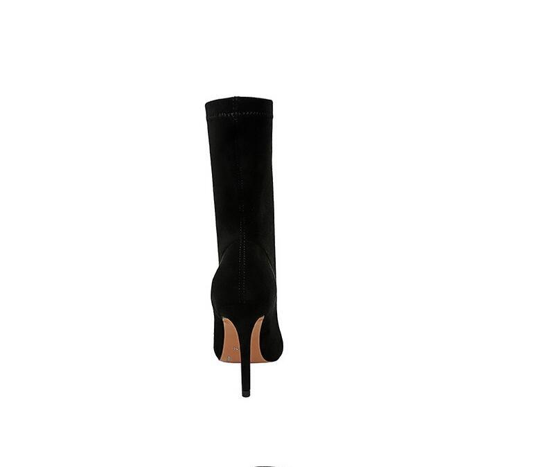 High-heeled Suede Pointed Toe Women's Boots